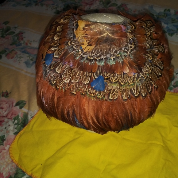 Vintage PEACOCK FEATHER Headband Hat - Picture 2 of 4